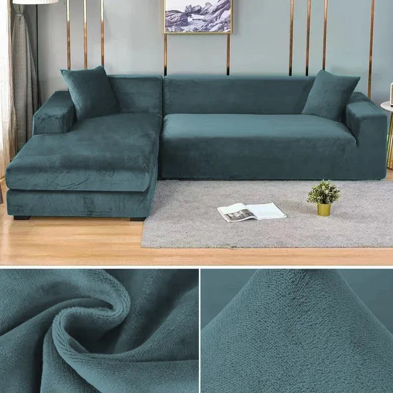 Renouvelez votre canapé avec cette housse velours stretch, style et fraîcheur.