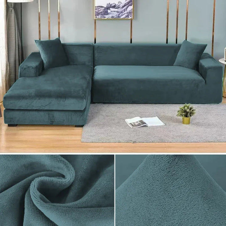 Renouvelez votre canapé avec cette housse velours stretch, style et fraîcheur.