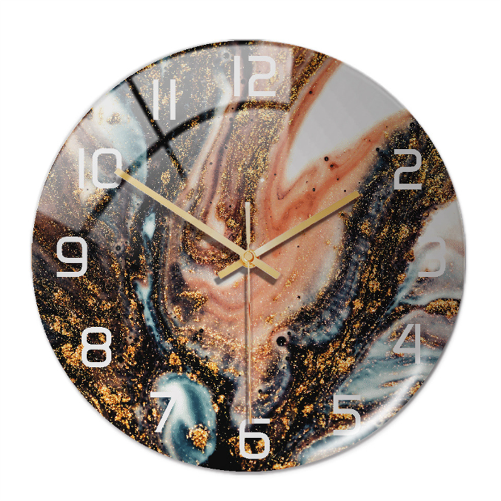 Décoration intérieure chic : horloge murale moderne marbre, silencieuse et élégante.