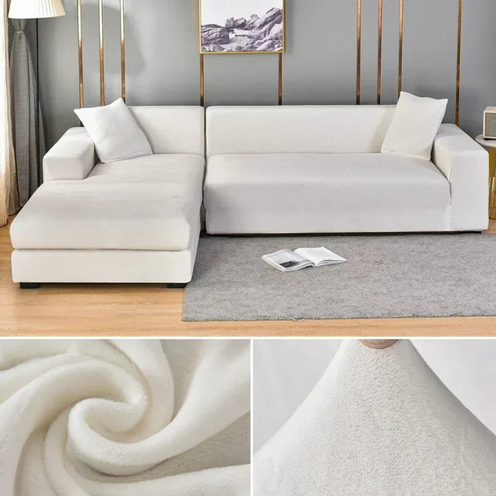 Housse de canapé en velours confortable, protection, idéale toute l'année.