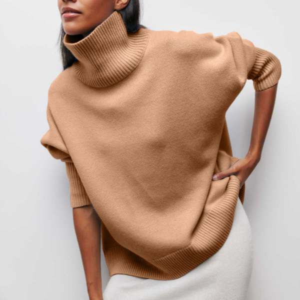 Pull femme hiver très doux et confortable, coupe ample chic. Chandail élégant et chaud pour affronter le froid.