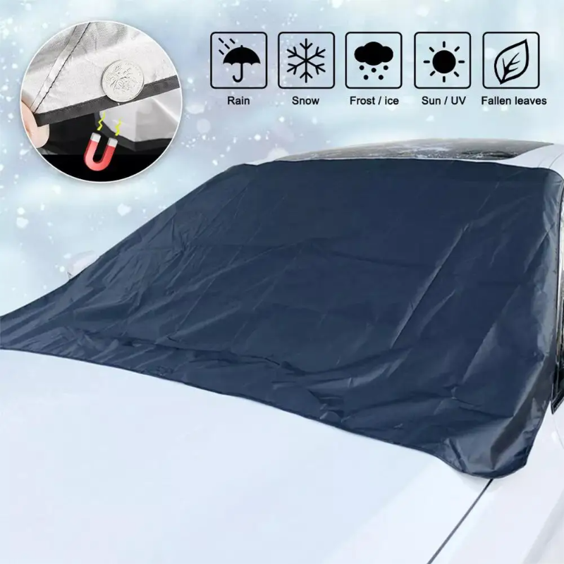 Tissu résistant et durable de la couverture pare-brise FrostGuardia. Protection longue durée.