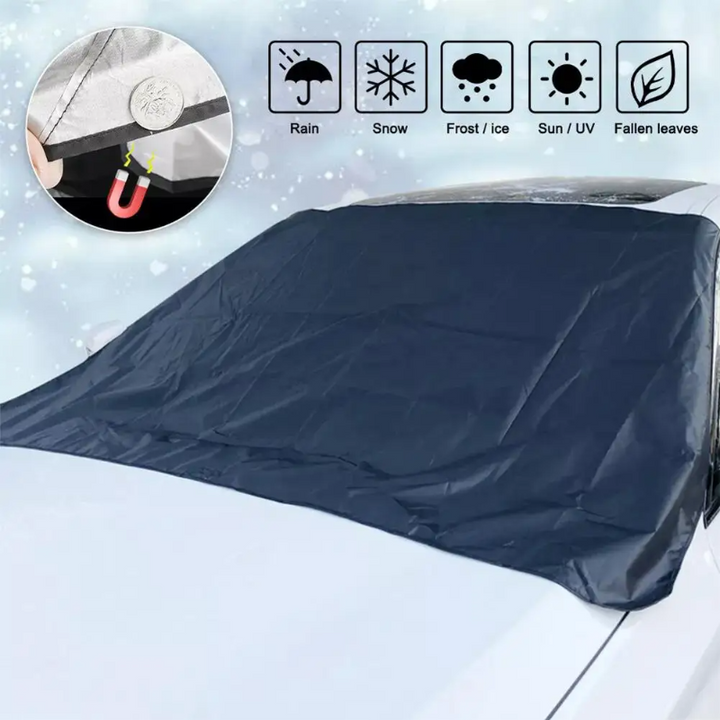 Tissu résistant et durable de la couverture pare-brise FrostGuardia. Protection longue durée.