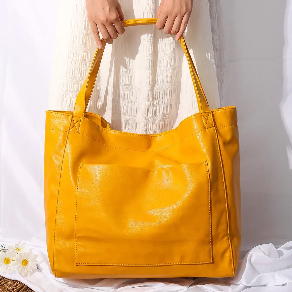 Sac fourre-tout Elegancia femme vintage, spacieux pour le travail ou le shopping.