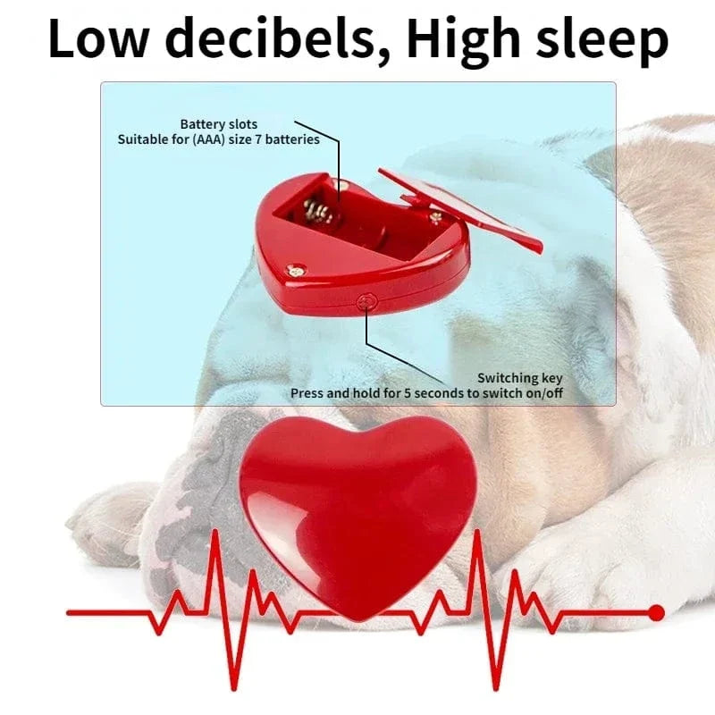 Jouet réconfortant durable pour chien, aide à la formation des chiots. Battement cardiaque apaisant.