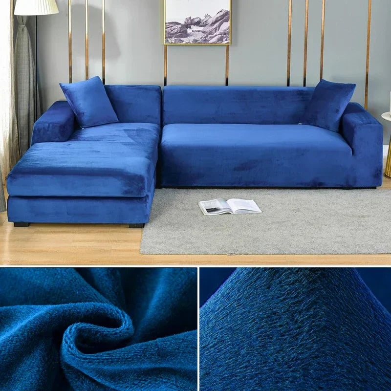 Housse de canapé velours lavable en machine, entretien aisé, protection longue durée.