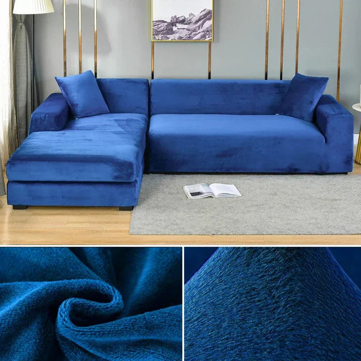 Housse de canapé velours lavable en machine, entretien aisé, protection longue durée.