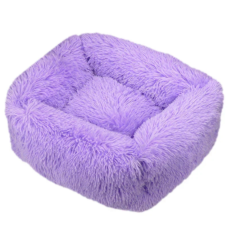 Maison animal : lit chien et chat en peluche douce, lavable et résistant.