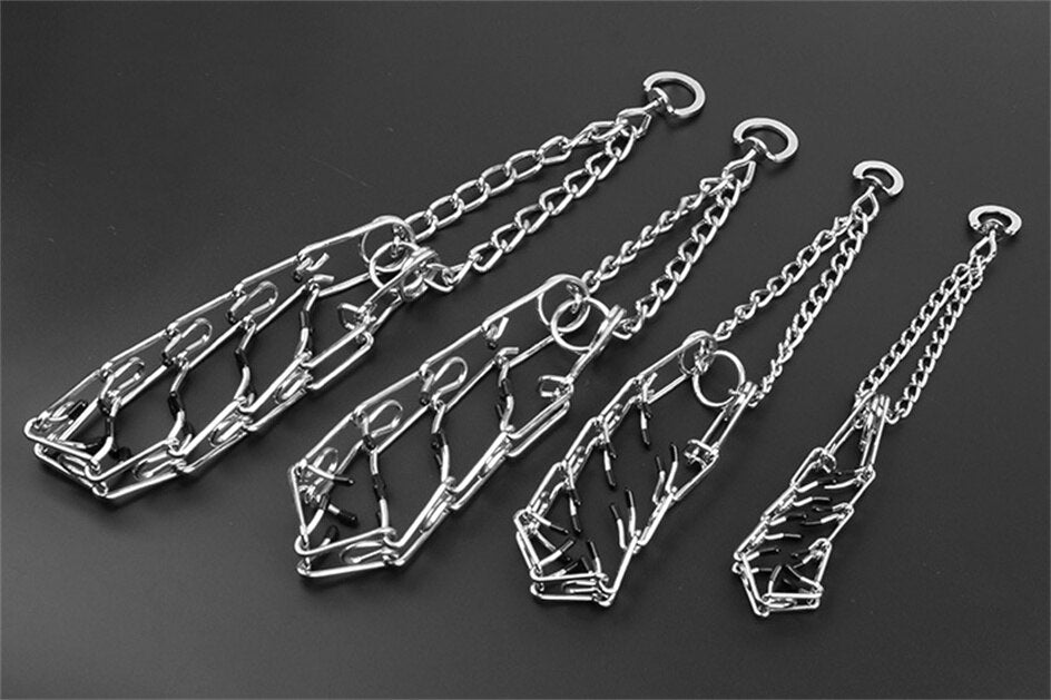 Collier de dressage pour chien, picots arrondis pour éducation canine et sécurité.