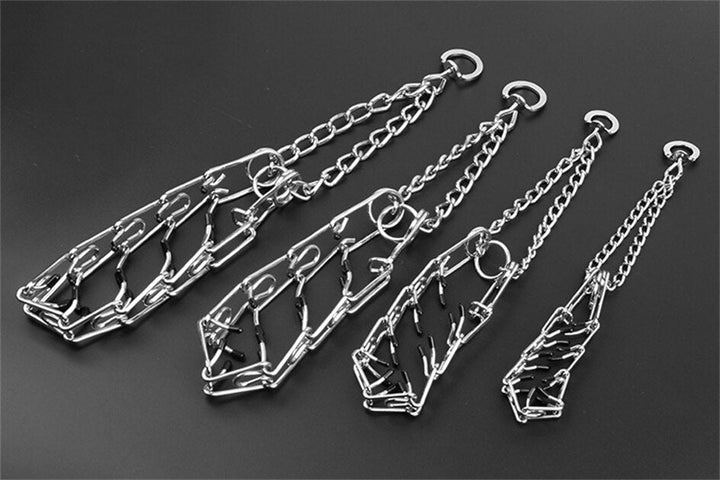 Collier de dressage pour chien, picots arrondis pour éducation canine et sécurité.