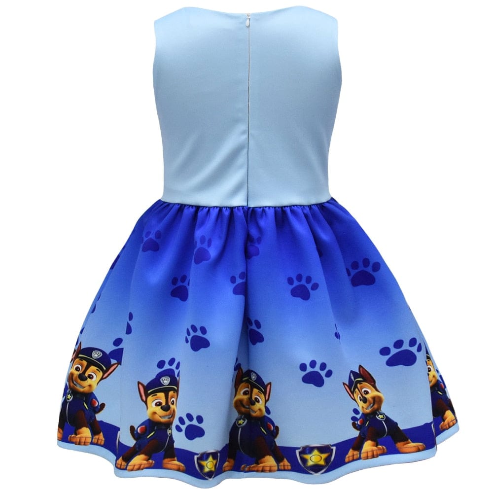 Robe de déguisement Pat Patrouille enfant avec cape et masque, pour fêtes à thème réussies.