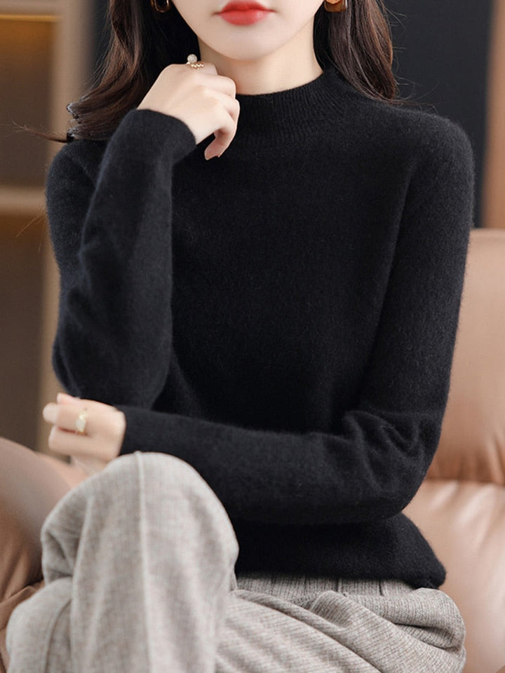Confort et élégance: pull femme PARIS en cachemire, un classique polyvalent pour chaque saison, ultra doux.