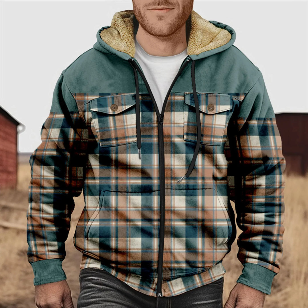 Veste chemise homme chaude, design élégant décontracté. Confortable pour l'automne et l'hiver.