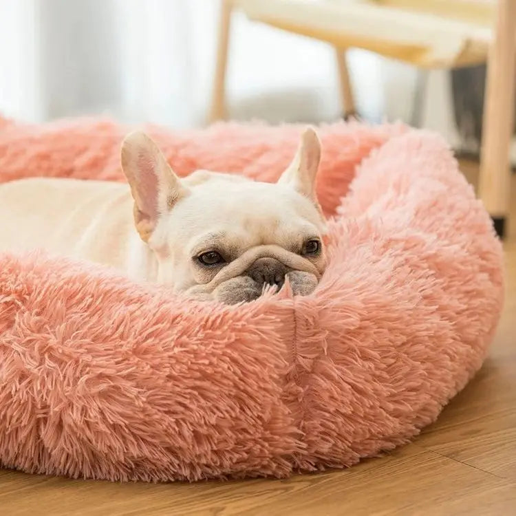 Accessoire chien : lit lavable gris avec base anti-dérapante, confort supérieur.