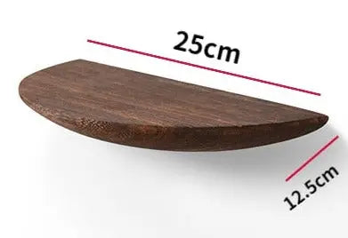 Gagnez de la place avec cette étagère murale semi-circulaire en chêne massif, solution de rangement.