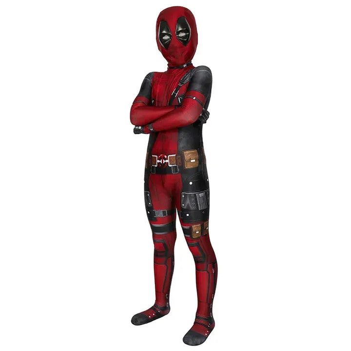 Costume super-héros Deadpool enfant, prêt pour l'aventure.