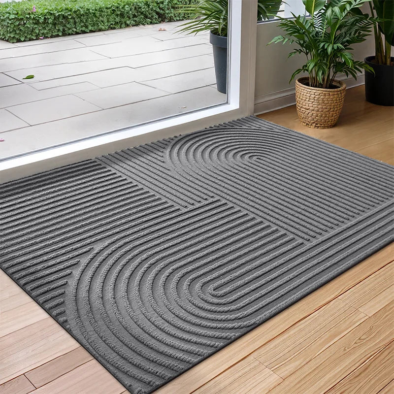 Tapis d'entrée absorbant et antidérapant, essentiel pour l'hygiène et la sécurité. Idéal intérieur/extérieur maison.