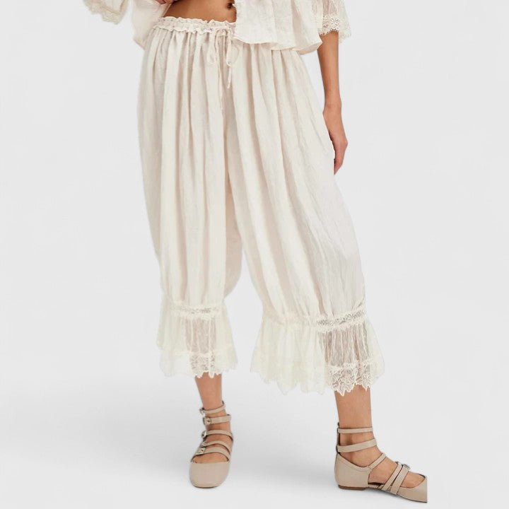 Pantalon femme Winona décontracté à patchwork, parfait pour diverses occasions, mode élégante.