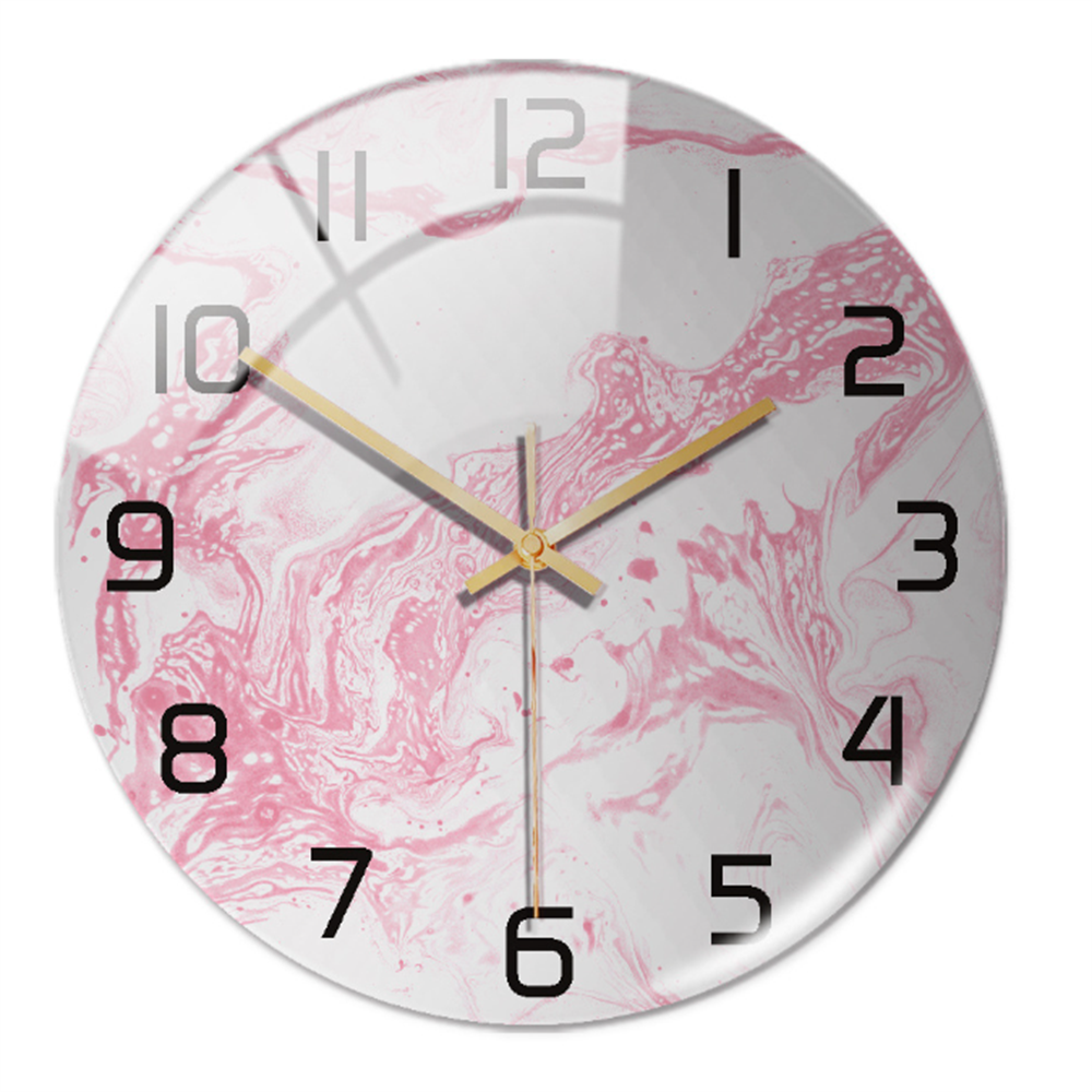 Horloge acrylique motif marbre, murale, élégante, un cadeau parfait pour la maison.
