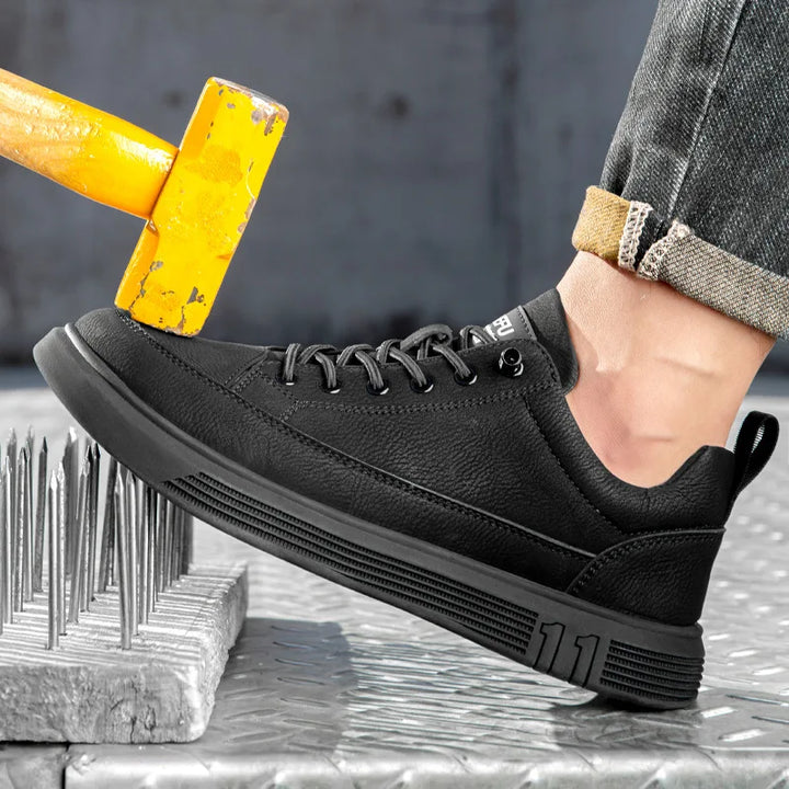 Chaussures de sécurité sans lacets, unisexes. Protection acier et anti-perforation pour environnement humide.