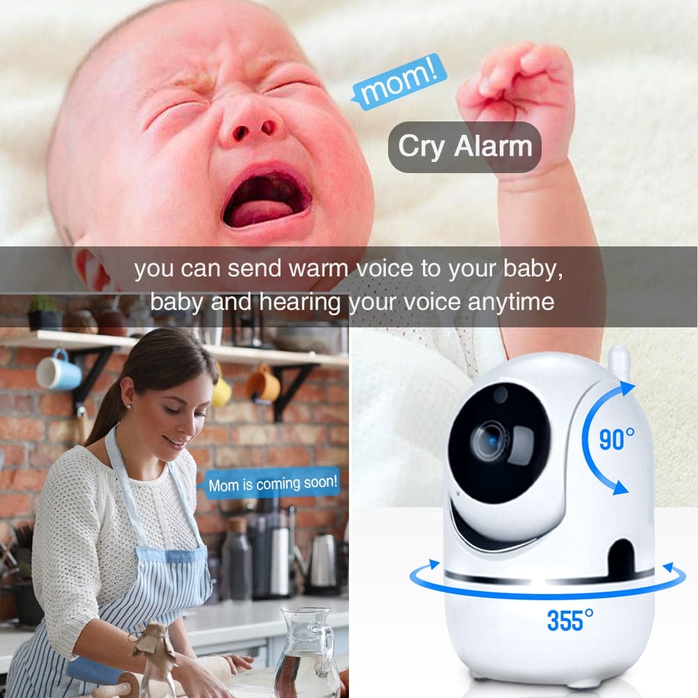Écran couleur du babyphone connecté, affichant la vidéo en direct du bébé pour une tranquillité d'esprit des parents.