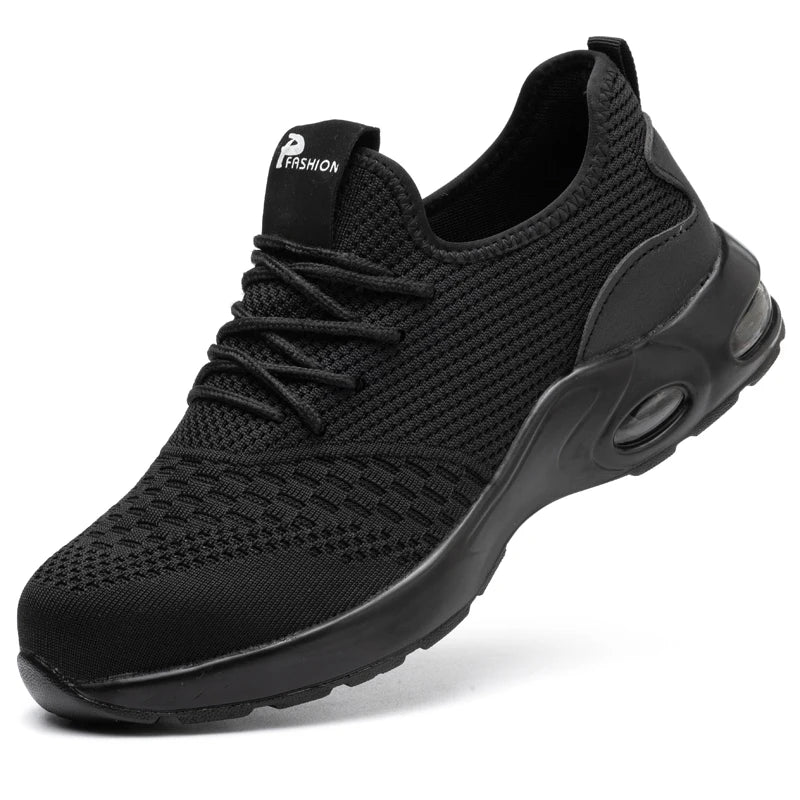 Chaussures de sécurité robustes et confortables pour homme, avec embout acier et anti-perforation.