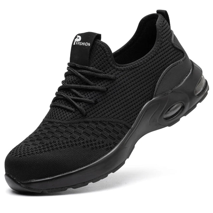 Chaussures de sécurité robustes et confortables pour homme, avec embout acier et anti-perforation.