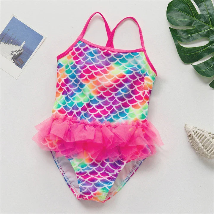 Maillot de bain une pièce pour filles, sirène et licorne, un vêtement de natation parfait pour l'eau.