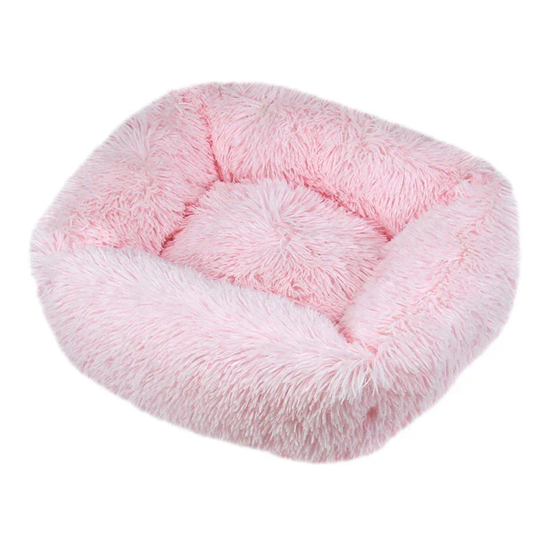 Coussin animal doux et lavable, lit chien et chat Deluxe pour un sommeil serein.