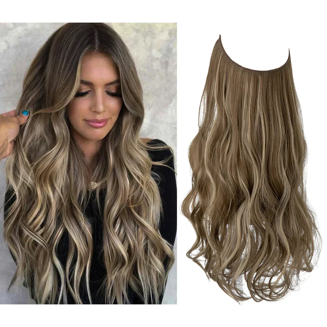 Extensions de cheveux naturels, bruns riches, pour volume et longueur élégants.