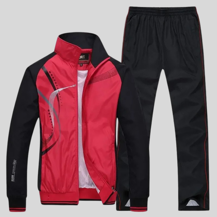 Tenue athlétique homme performante, idéale entraînement fitness, course à pied. Ensemble sport deux pièces confortable.