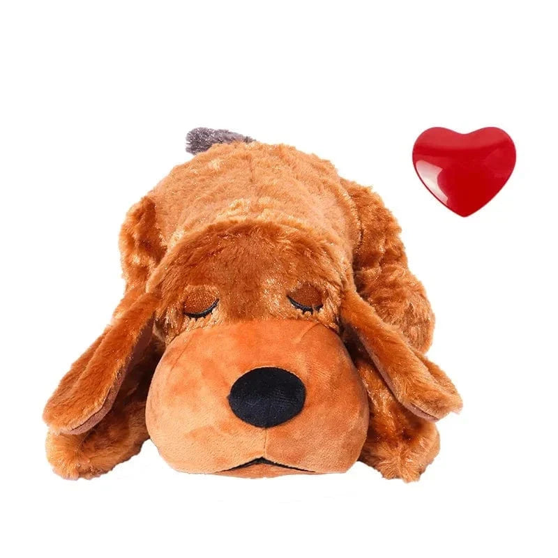 Jouet réconfort pour chien, peluche avec cœur battant pour soulager l'anxiété, parfait pour chiot.