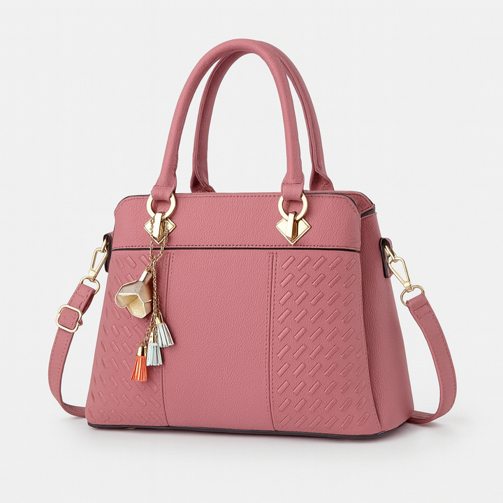 Sac à main femme luxe, compartiments intérieurs organisés, fermeture sécurisée, accessoire mode.
