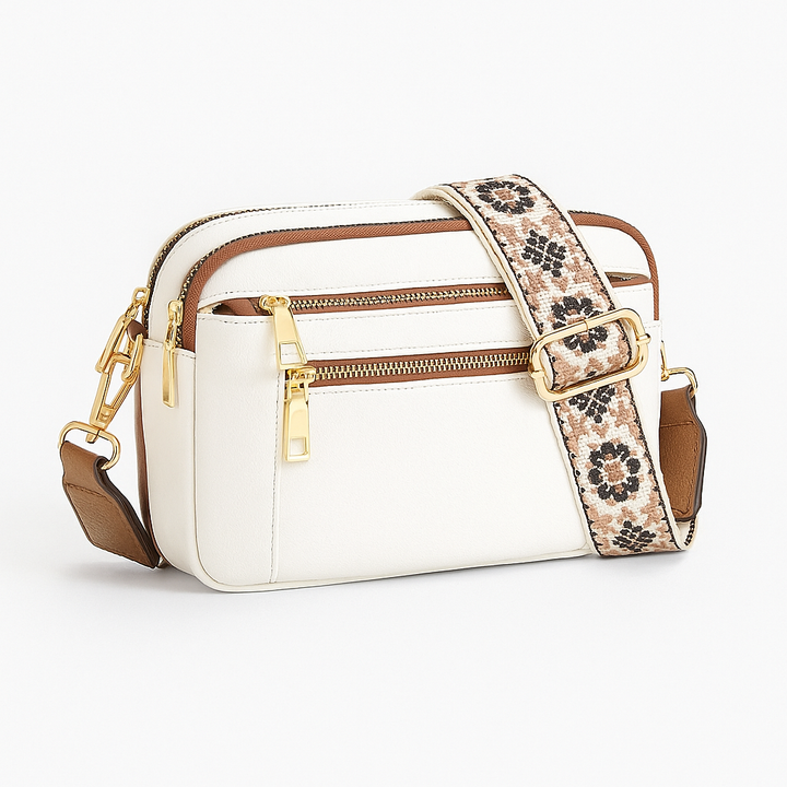 Sac à bandoulière femme bohème chic. Accessoire élégant pour un look quotidien moderne ou vintage.