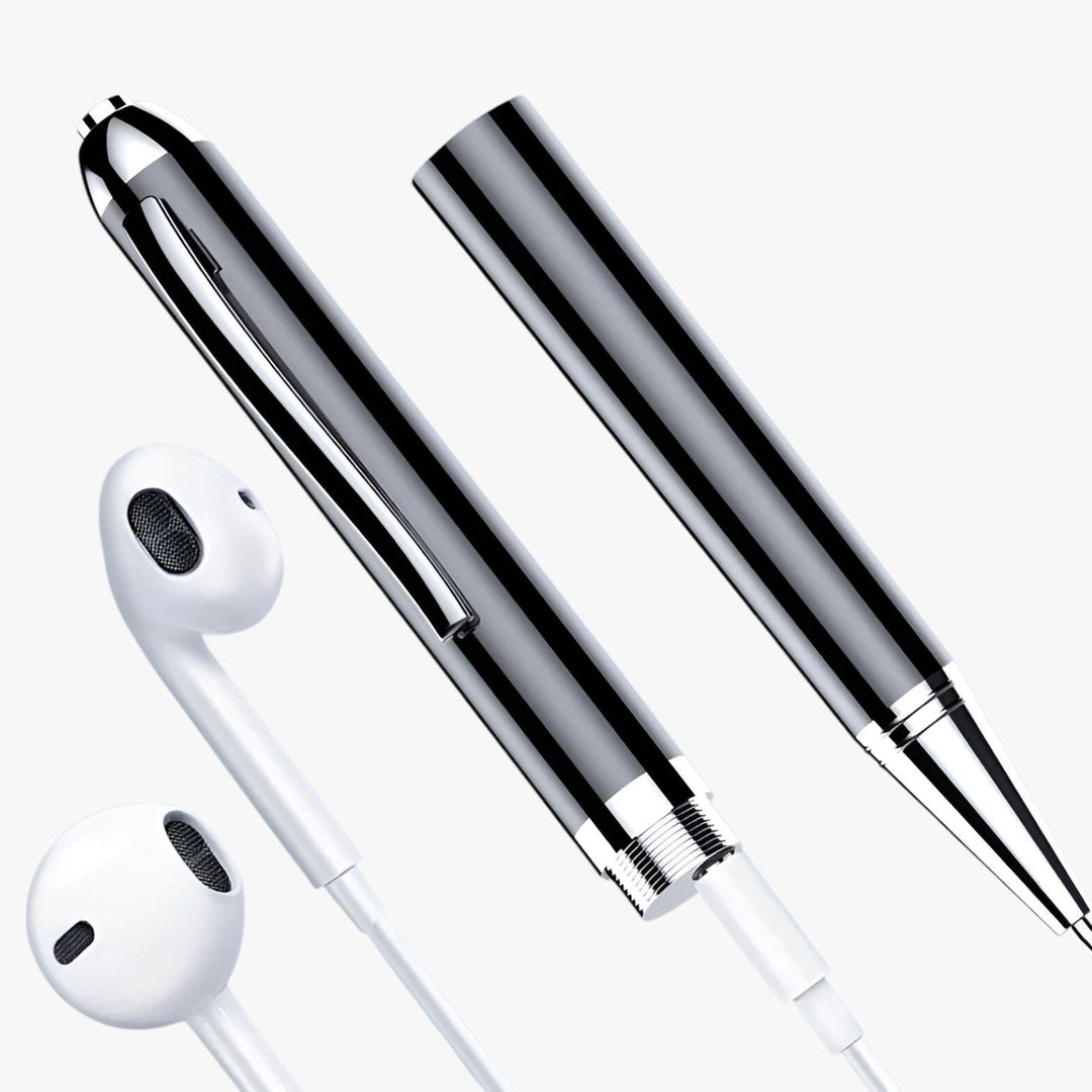 Enregistreur audio professionnel SonicNote, puissant et compact, capture sonore claire pour conférences et témoignages.