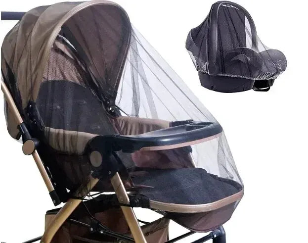 Moustiquaire universelle adaptable poussette et berceau, filet protection bébé pour voyage.