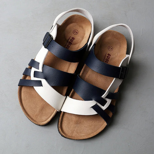 Sandales femme confortables et antidérapantes, modèle Noa, pour un soutien orthopédique toute la journée.