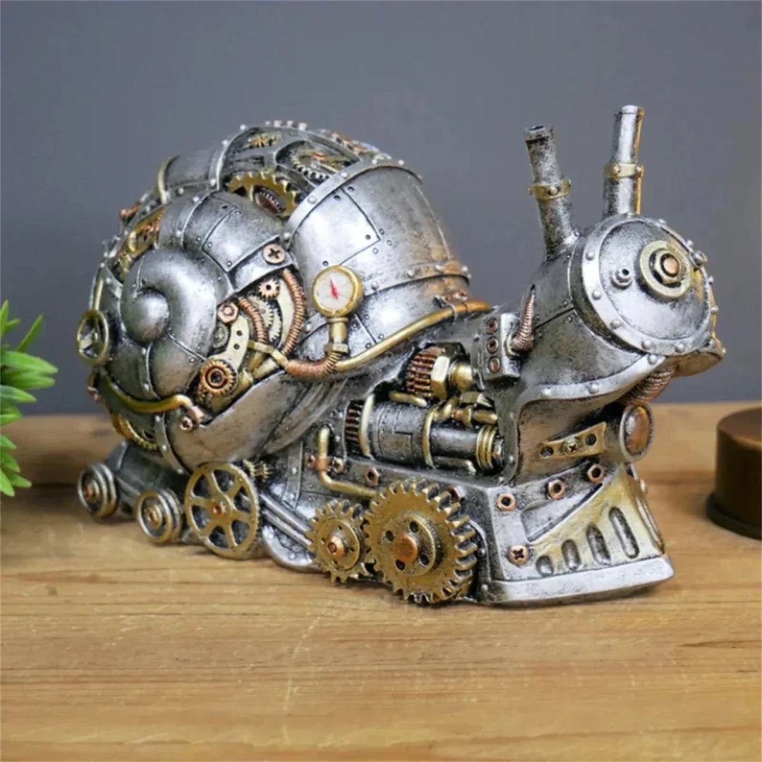 Décoration intérieure: sculpture animale steampunk, style industriel chic pour salon ou bureau moderne.