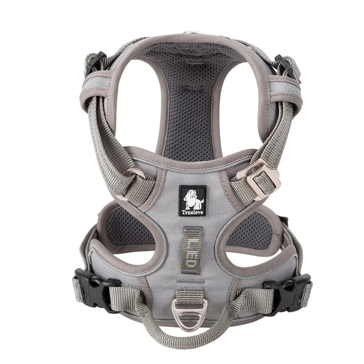 Harnais anti-fugue pour chien, ajustable. Assure sécurité et confort lors des sorties.