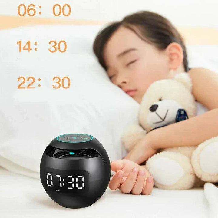 Réveil intelligent avec haut-parleur Bluetooth 5.0 pour écouter la musique, intègre une douce lumière LED.