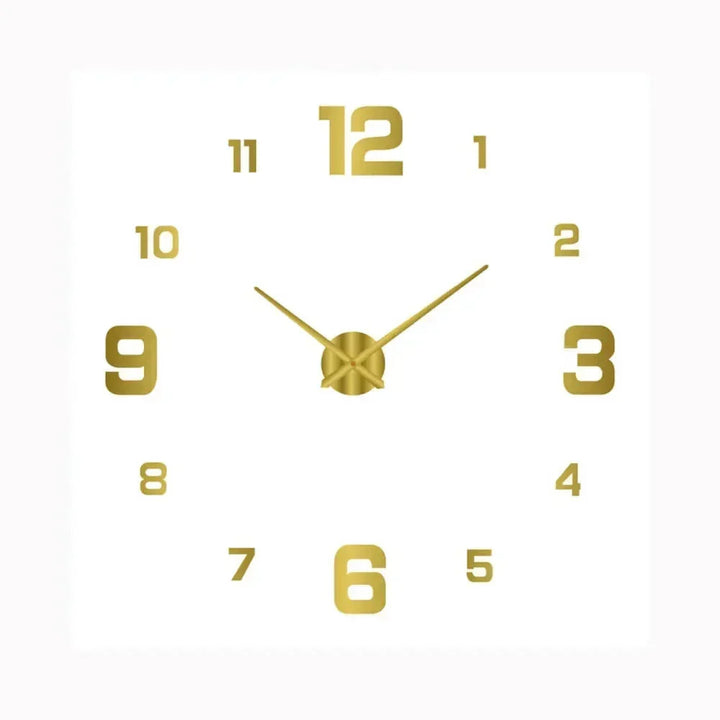 Grande horloge murale silencieuse au look classique, idéale pour une décoration de salon moderne.