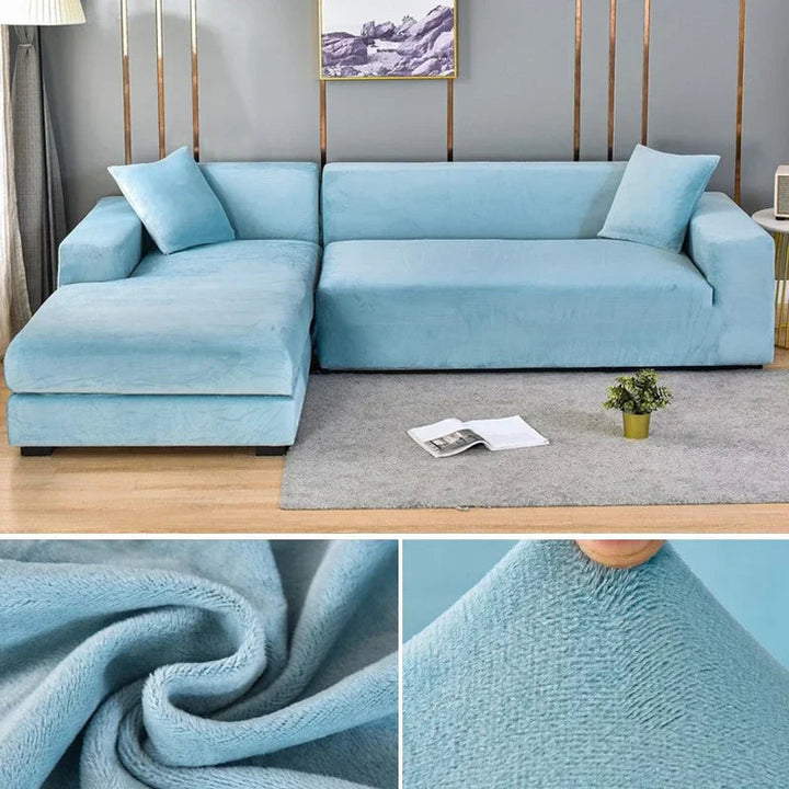 Housse de canapé velours premium, protection optimale et esthétique moderne.