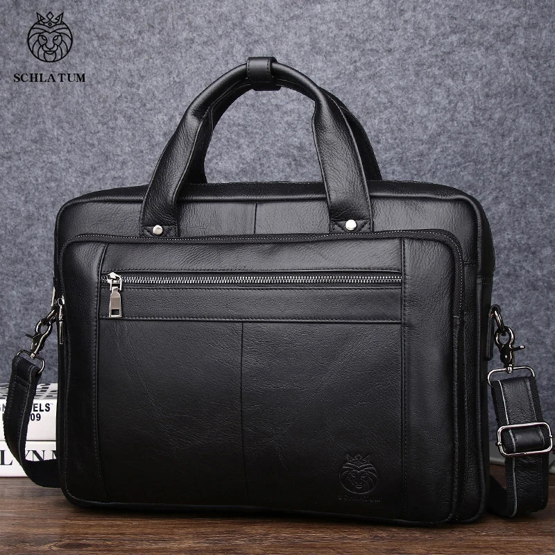 Sac à main homme en cuir élégant, idéal pour le travail et les rendez-vous professionnels.