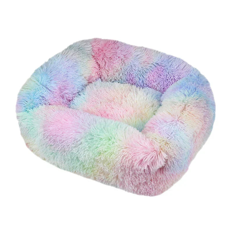 Lit chien moelleux et lavable, gris, pour un sommeil de qualité et un confort optimal.