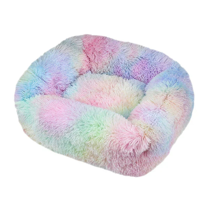 Lit chien moelleux et lavable, gris, pour un sommeil de qualité et un confort optimal.