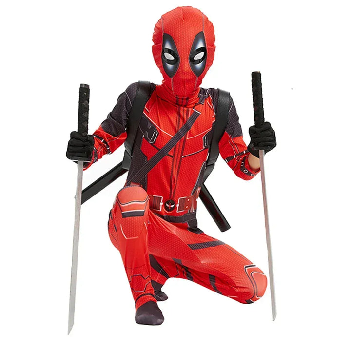 Tenue complète Deadpool pour enfant, fête ou jeu de rôle.