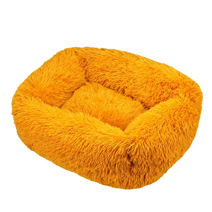 Coussin animal en peluche Deluxe, lit doux et lavable pour chats et chiens.