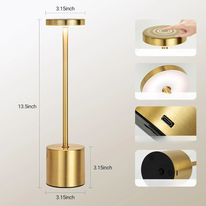 Éclairage extérieur tactile, lampe de table LED moderne et portable, rechargeable.