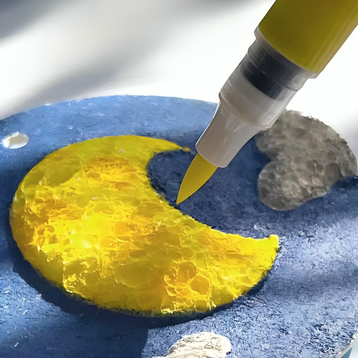 Kit de peinture 3D créatif pour enfants, avec tubes de couleur et accessoires. Idéal pour activités manuelles.