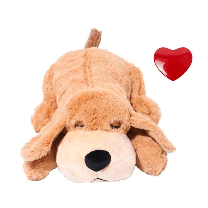 Peluche pour chien avec battement de cœur apaisant, solution anti-anxiété pour chiots et chiens.